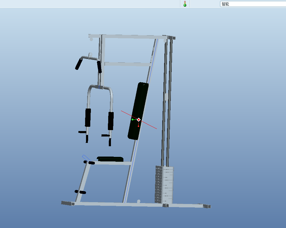E275-小型产品3D设计（健身器材）单人多功能健身机[含Proe三维图]