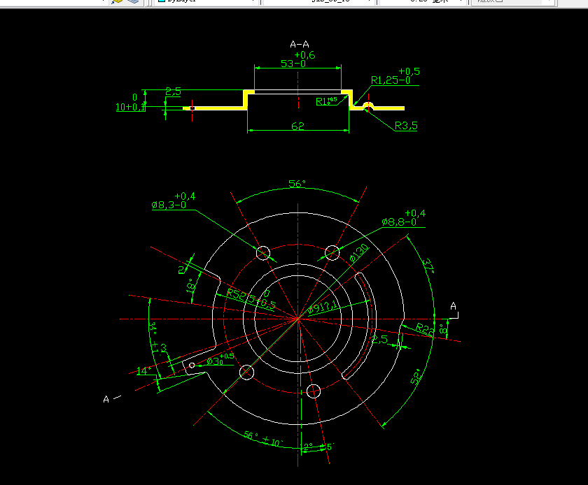 E374-轴承座的冲孔、修边复合模设计