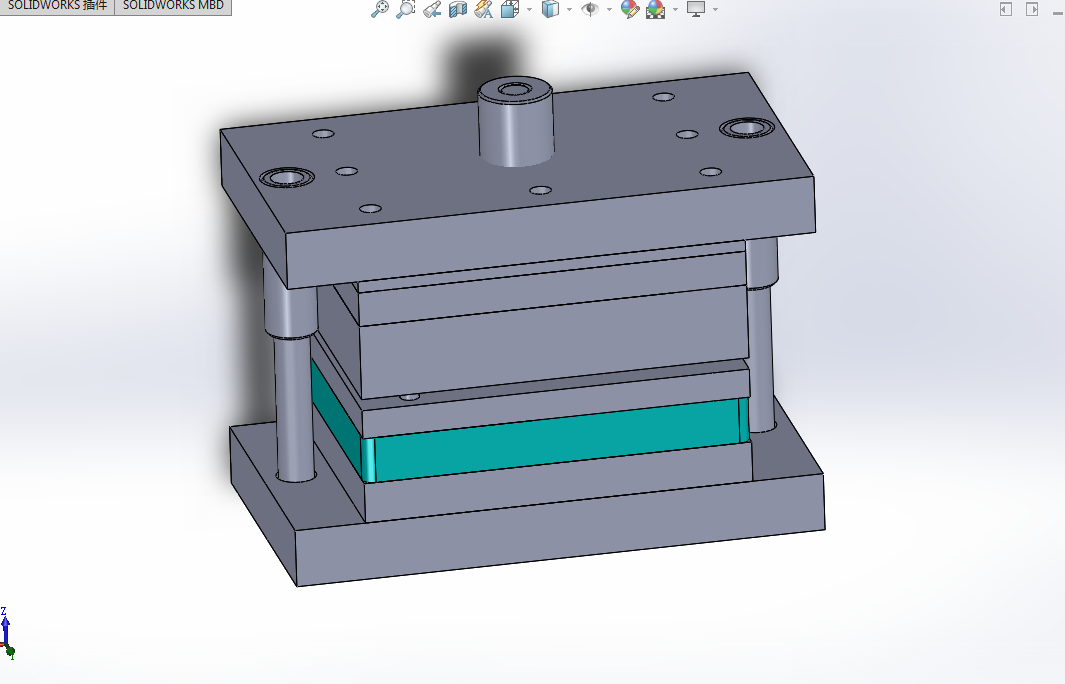 E452-侧板落料冲孔复合模设计[含SW三维图]