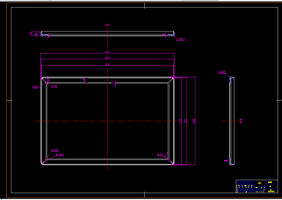 E508-液晶显示器外壳前面板注塑模具设计