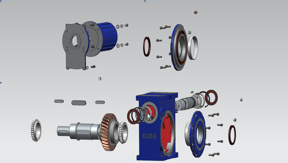 E601-Rv蜗轮蜗杆减速器逆向设计[含UG三维图]