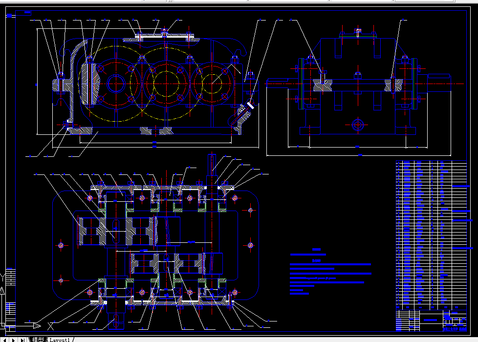 D053-带式运输机传动装置设计展开式二级圆柱齿轮减速器-F=2.8KN，V=0.80ms，D=300mm