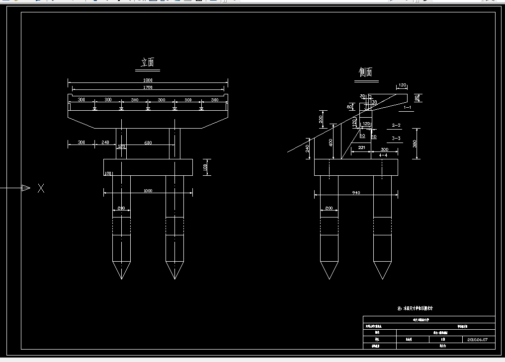 E958-广州郊区某跨河大桥下部设计
