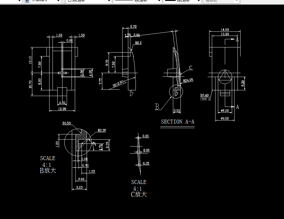F052-电子计时器电池盖塑模设计