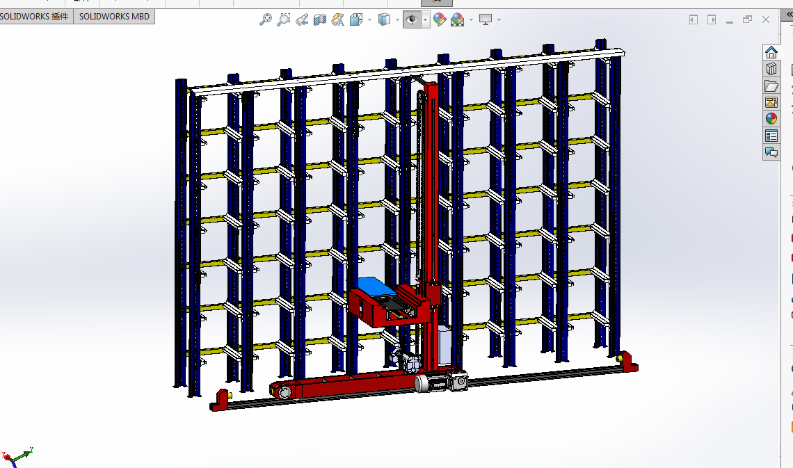 F516-单柱巷道式堆垛机【含SW三维图】