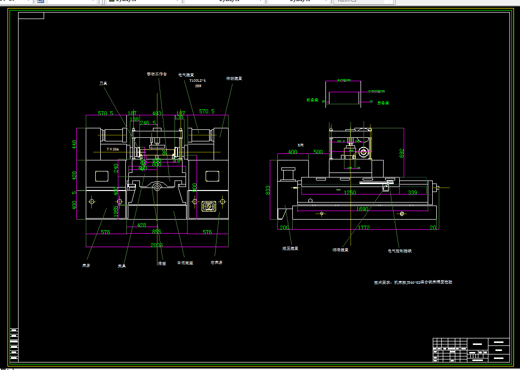 D112-492Q型气缸盖双端面铣削组合铣床总体设计