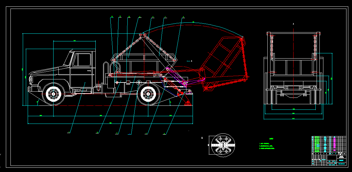T820-摆臂式垃圾车改装设计
