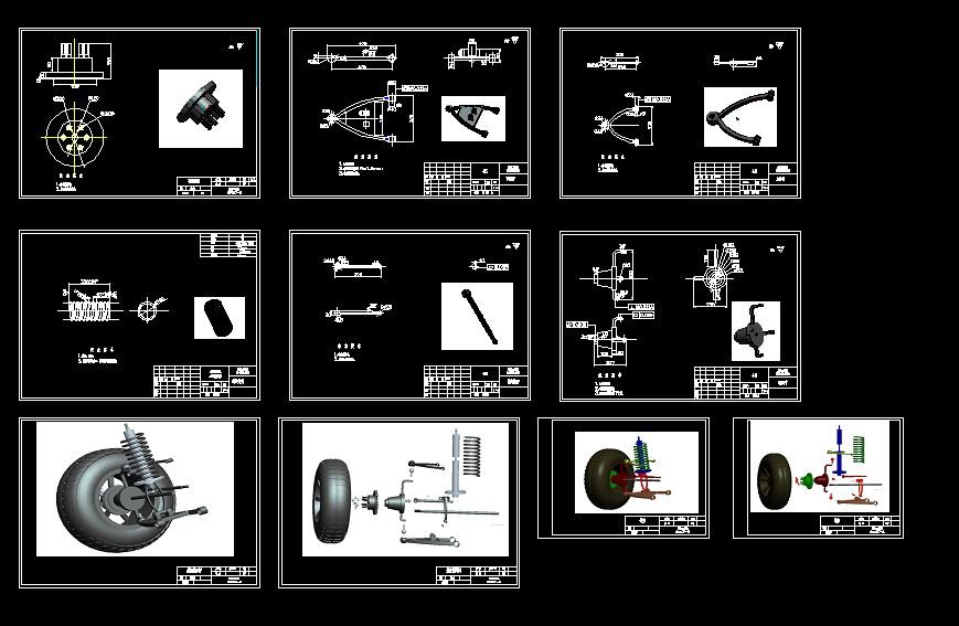 T888-双横臂前悬架参数匹配与运动仿真