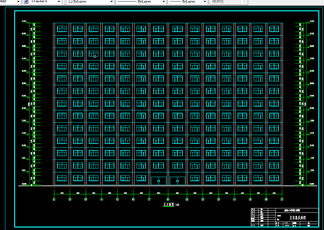 U005-昆明地区某高层旅馆设计[13层框剪结构]