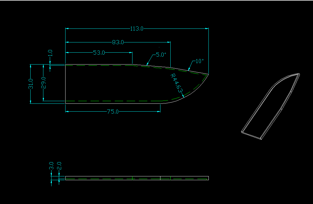 U117-张小泉水果削皮刀刀壳注塑模设计