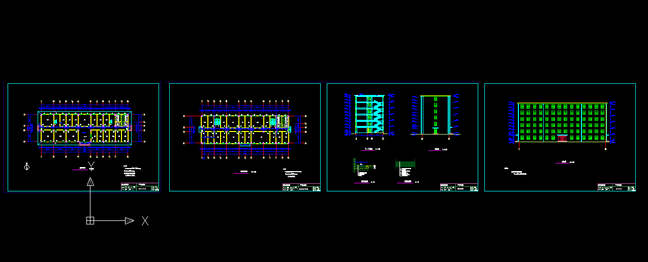 U127-某六层框架办公楼设计4000平米