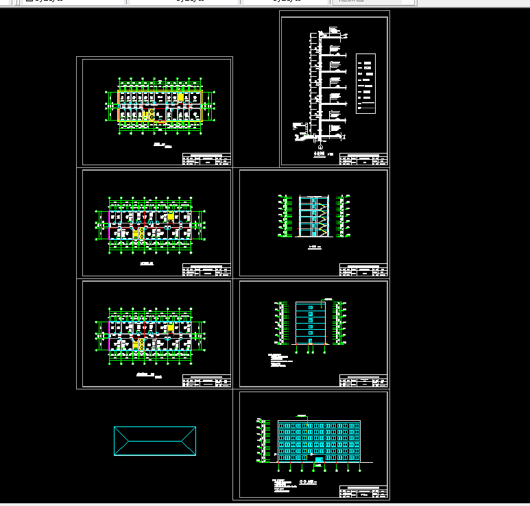 U128-天津市某六层框架街道办公楼设计4600平米