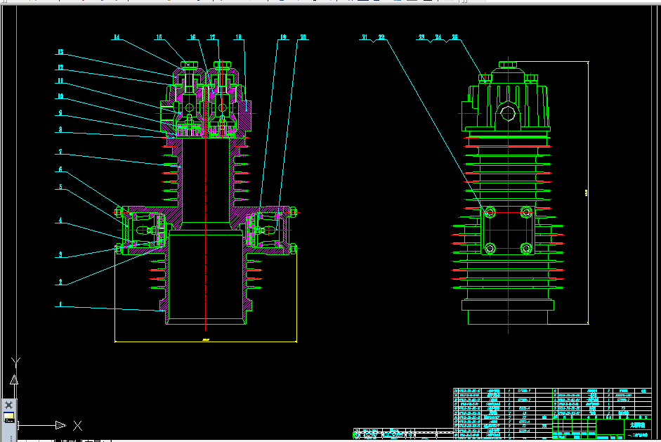 V120-VF-0.850空气压缩机的设计（整体设计编程，一、二级缸设计）