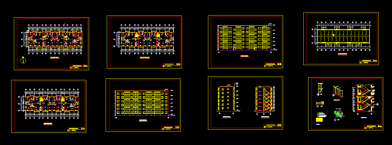 V260-大连某六层小区框架住宅楼设计(2单元三户型)