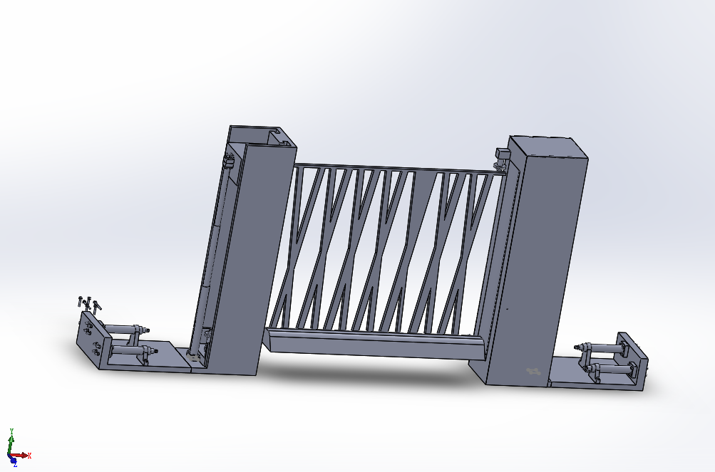 V285-水平平面弹性拦阻系统的设计（液压机构）[含SW三维图]