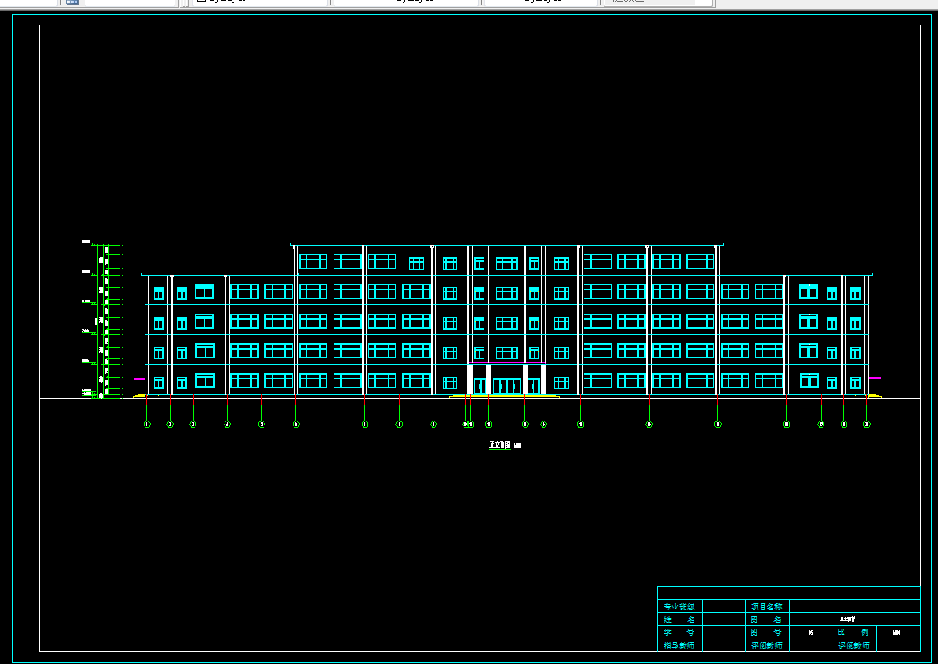 V357-五层框架教学楼设计6200平米