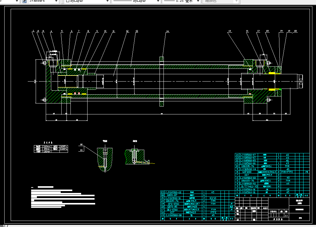 V396-HSG拉杆式液压缸结构设计