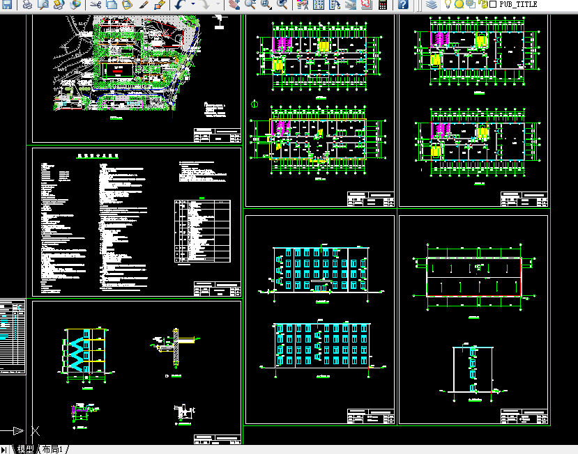 W029-长沙市某工业园四层职工活动中心设计2100平米