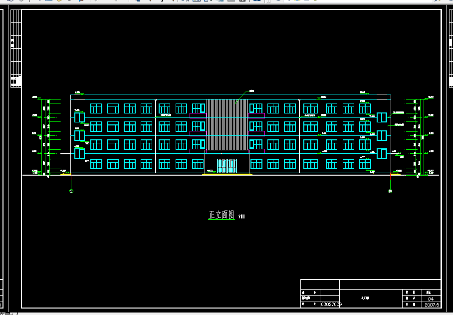 W066-河南某大学四层综合行政办公楼设计4500