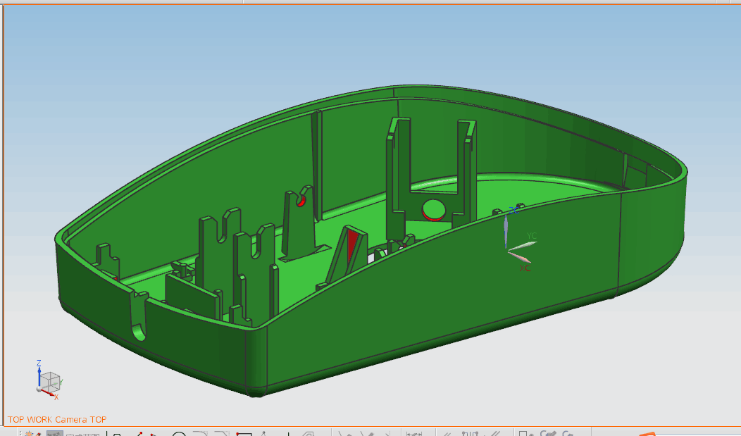 W264-鼠标下盖注塑模具设计[含UG三维图]