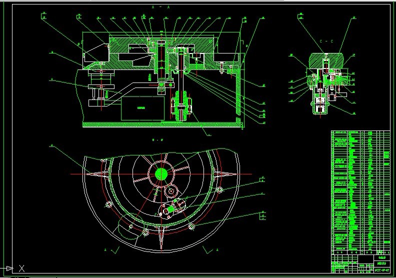 R723-变速器拨叉多工位专用钻床主轴部分及回转工作台设计设计