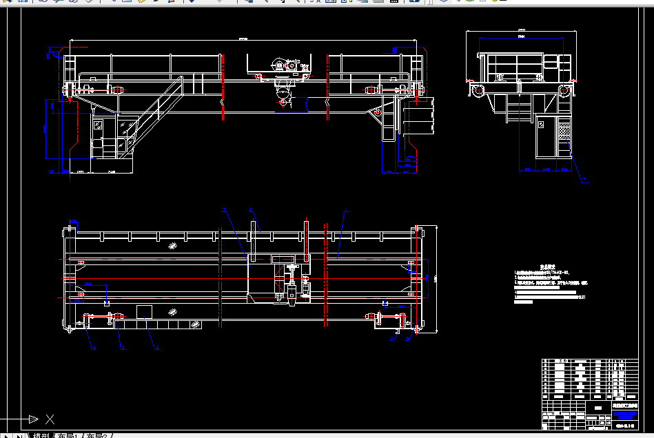 W293-QD20t-25.5m箱形双梁桥式起重机主梁及端梁设计
