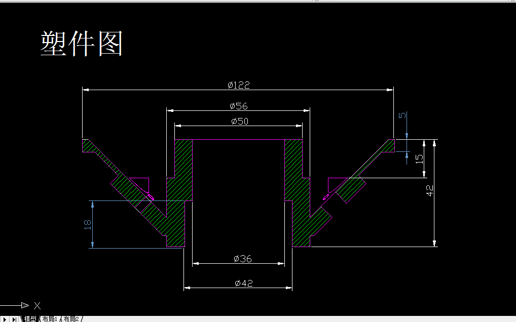 W308-喷雾器喷头斜抽芯注射模设计