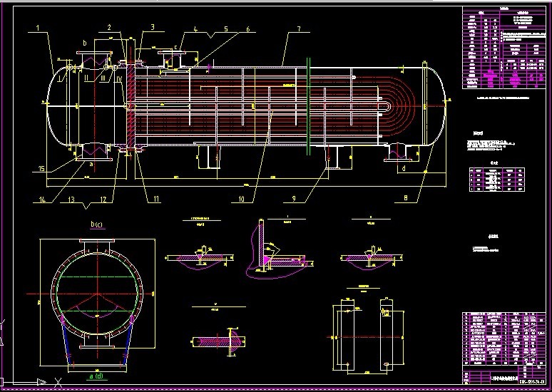 R747-流量为100t每小时的U型管式换热器设计