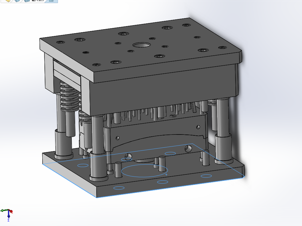 W640-电话机听筒下壳注塑模具设计[含SW三维图]