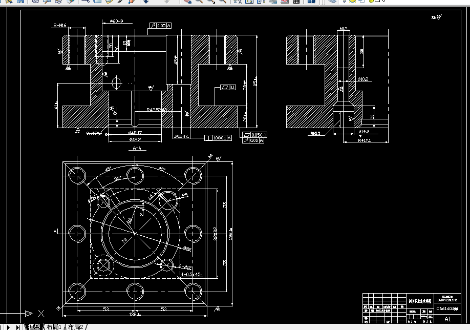 W738-CA6140车床刀架座加工工艺及镗48H7孔夹具设计