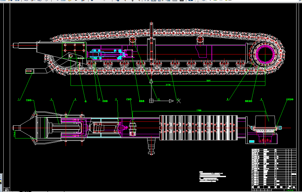 W744-16米摊铺机履带及张紧装置设计
