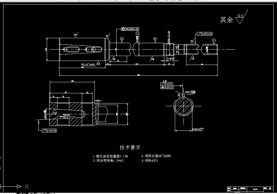 W860-钻床主轴数控加工工艺编制及CAM-长1030