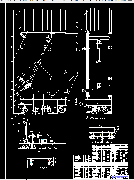 W881-室内粉墙升降平台结构设计及运动分析