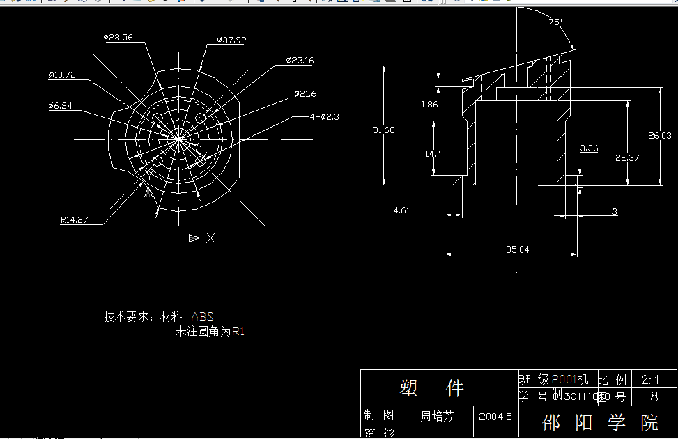 W953-成型杆件注射模具设计