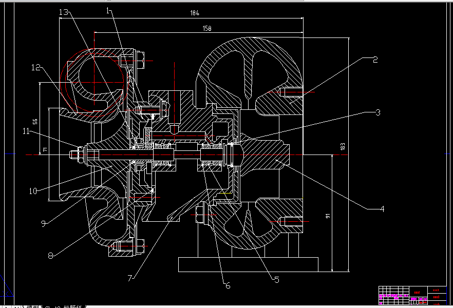 Z014-大功率涡轮增压器结构设计