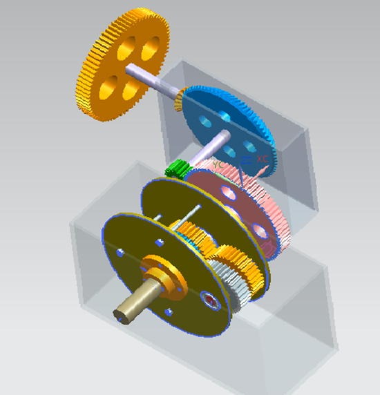 Z088-非圆齿轮行星轮系引纬机构的反求设计与仿真分析[含UG三维图]