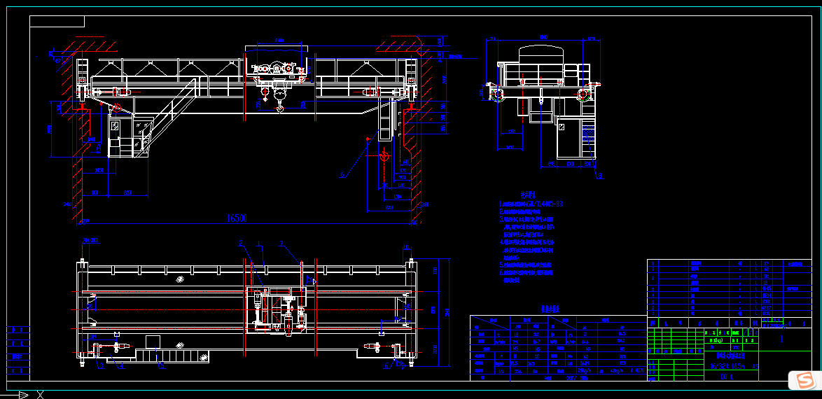 Z113-QD型163.2T电动桥式双梁起重机的机械设计