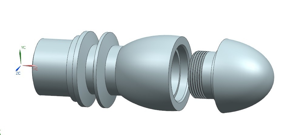 SC014-椭圆组合件数控车削加工工艺与编程【1+UG三维图】【两件套】