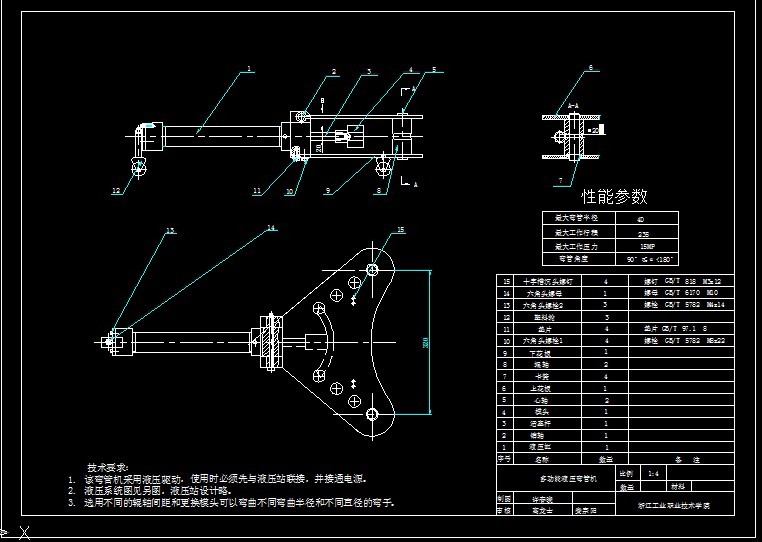 R941-多功能液压弯管机的设计