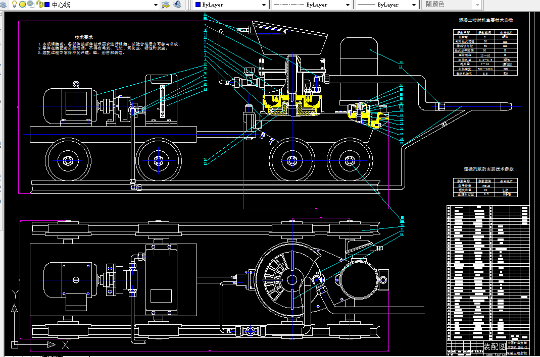 S025-湿式转子式混凝土喷射机设计