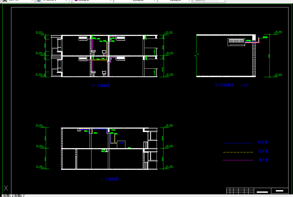S072-郑州某268平米户型别墅数码涡旋机组空调系统设计