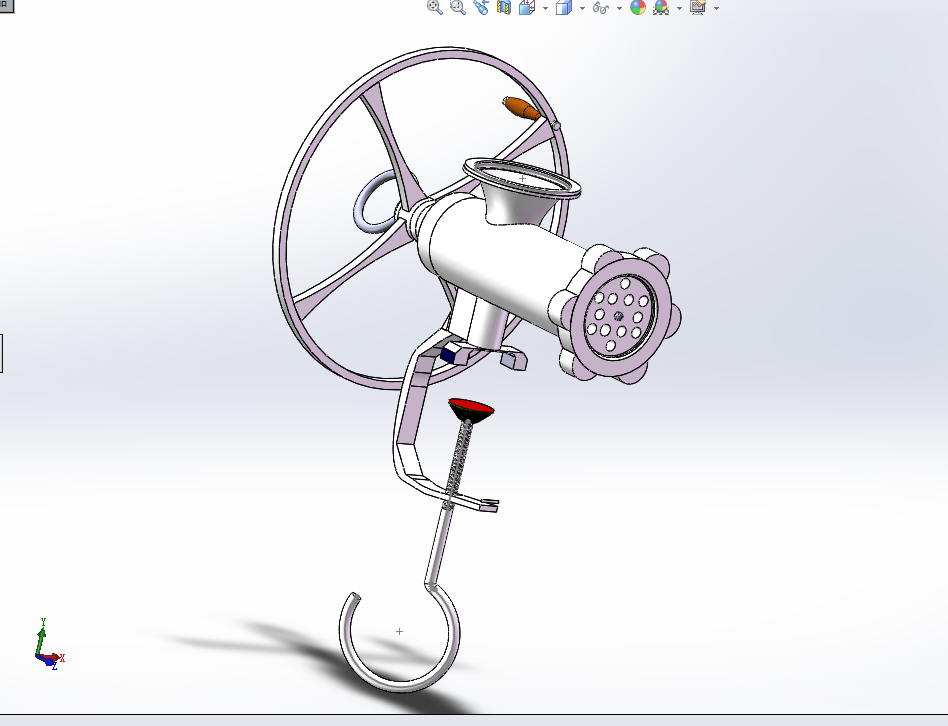 S237-小型家用绞肉机的设计[含SW三维图]