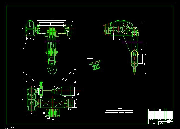 S357-50-10t双梁桥式起重机小车主起升机构设计