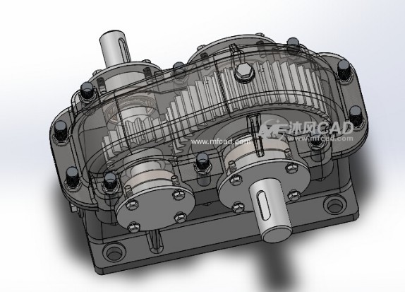 S396-二级展开式减速器设计[含SW三维图]