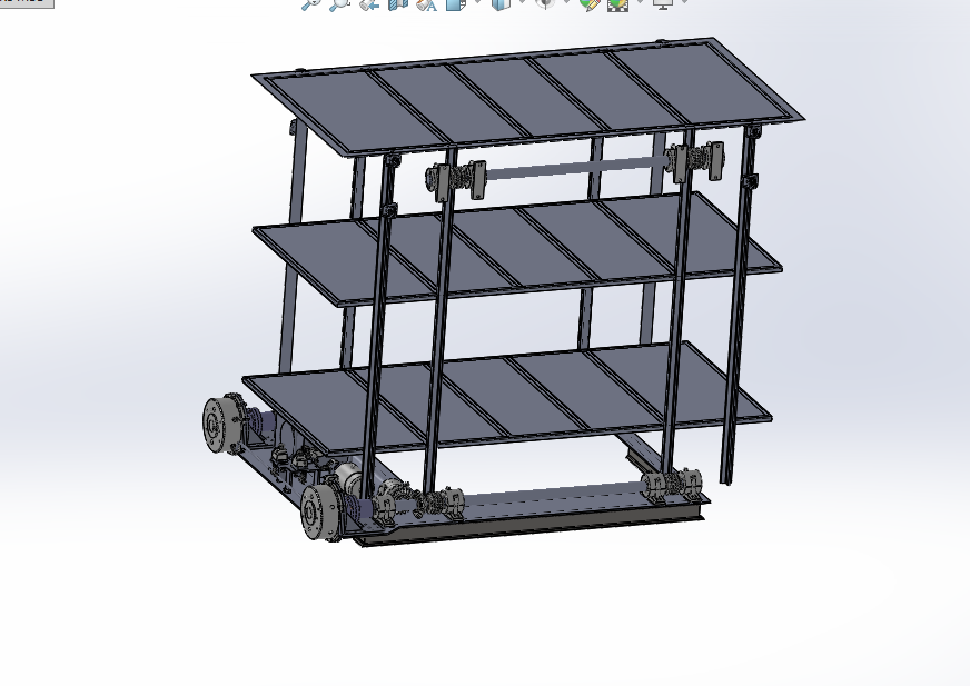S447-二层液动式地下轿车库设计[含SW三维图]