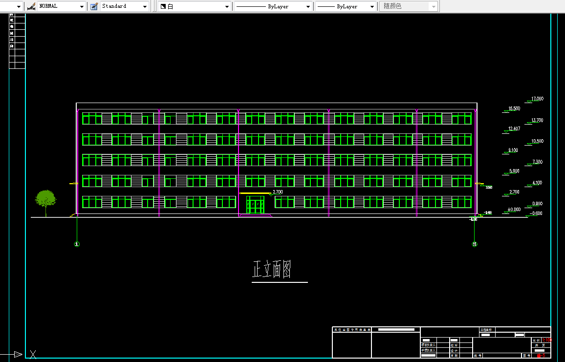 R501-五层框架教学楼设计（5185平米）