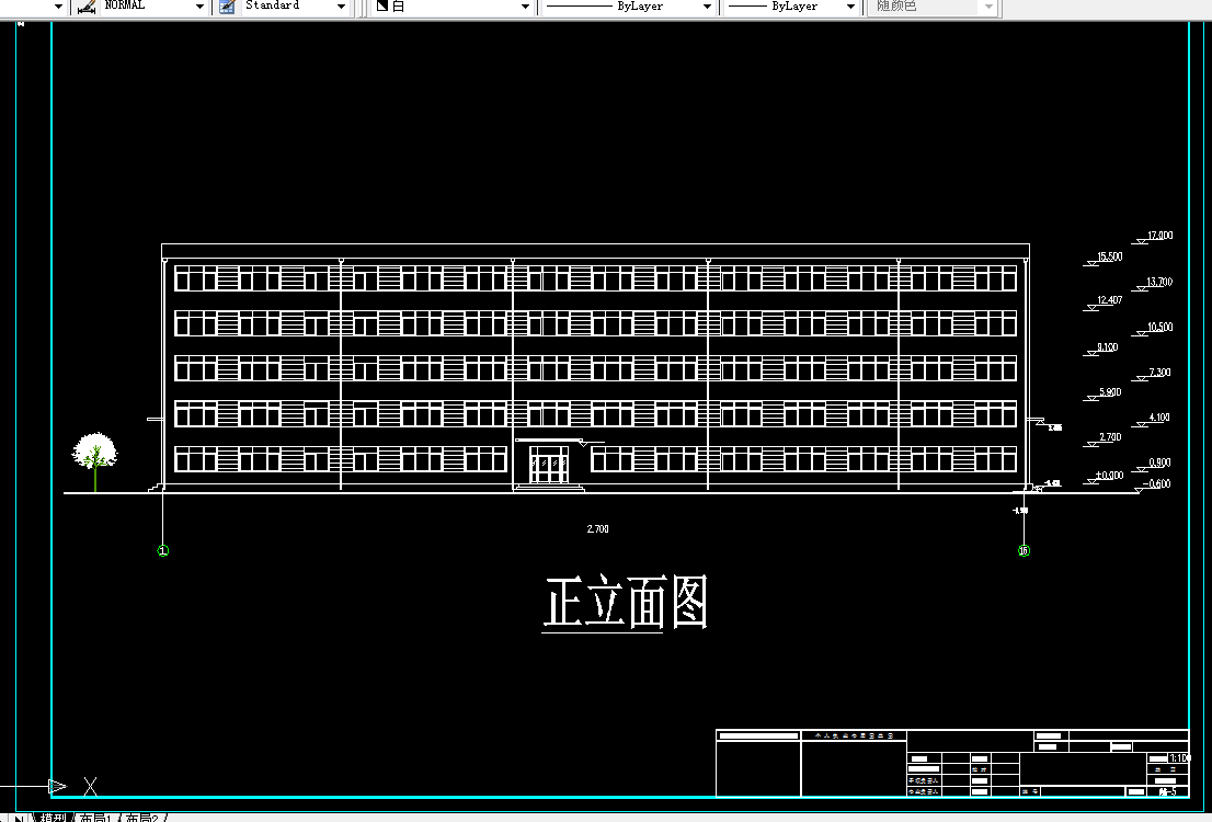 T002-某五层中学综合实验楼设计5300平米