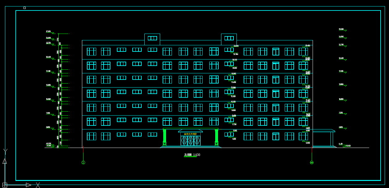 T004-某七层框架结构旅馆设计6500平米