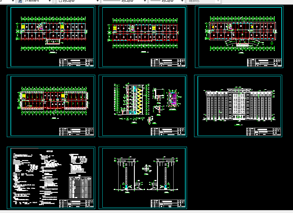 T007-广州市某化妆品科技公司八层办公楼设计8000平米