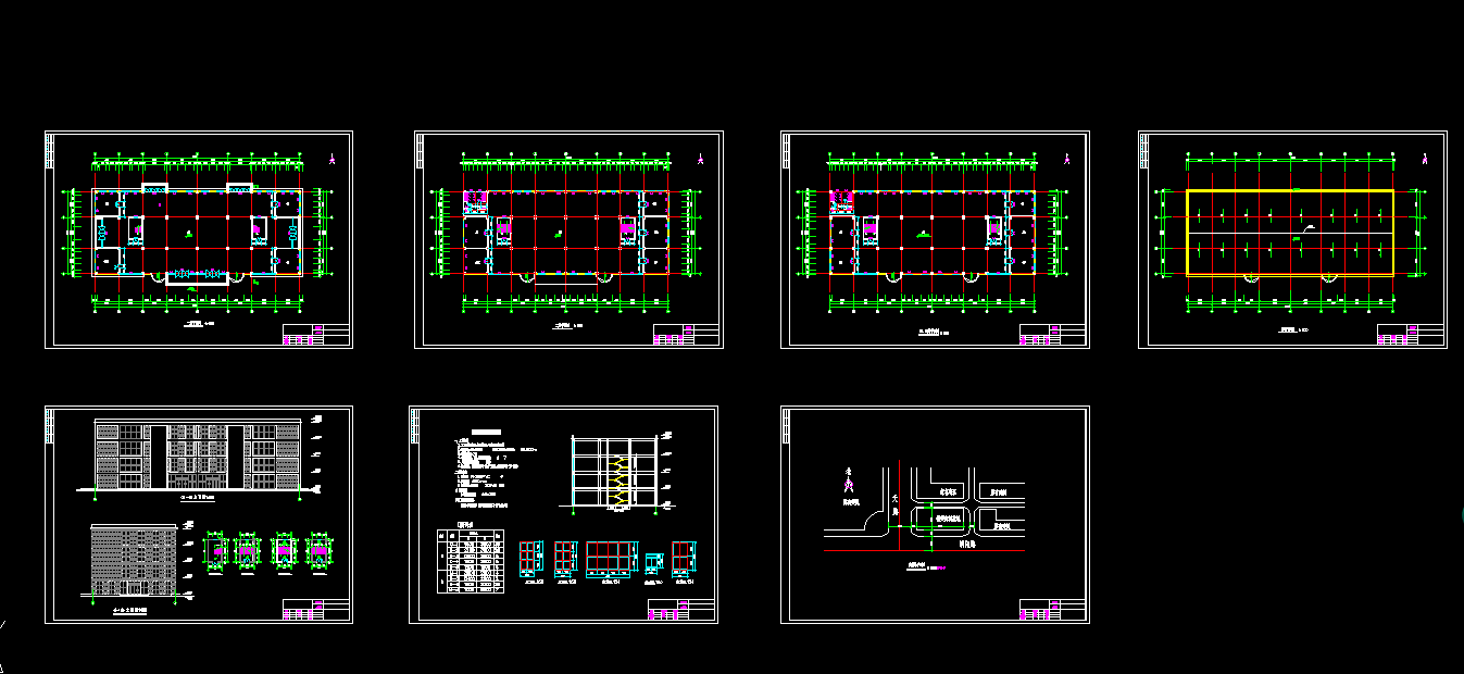 T070-某四层商场框架结构设计5000平米含施工组织设计